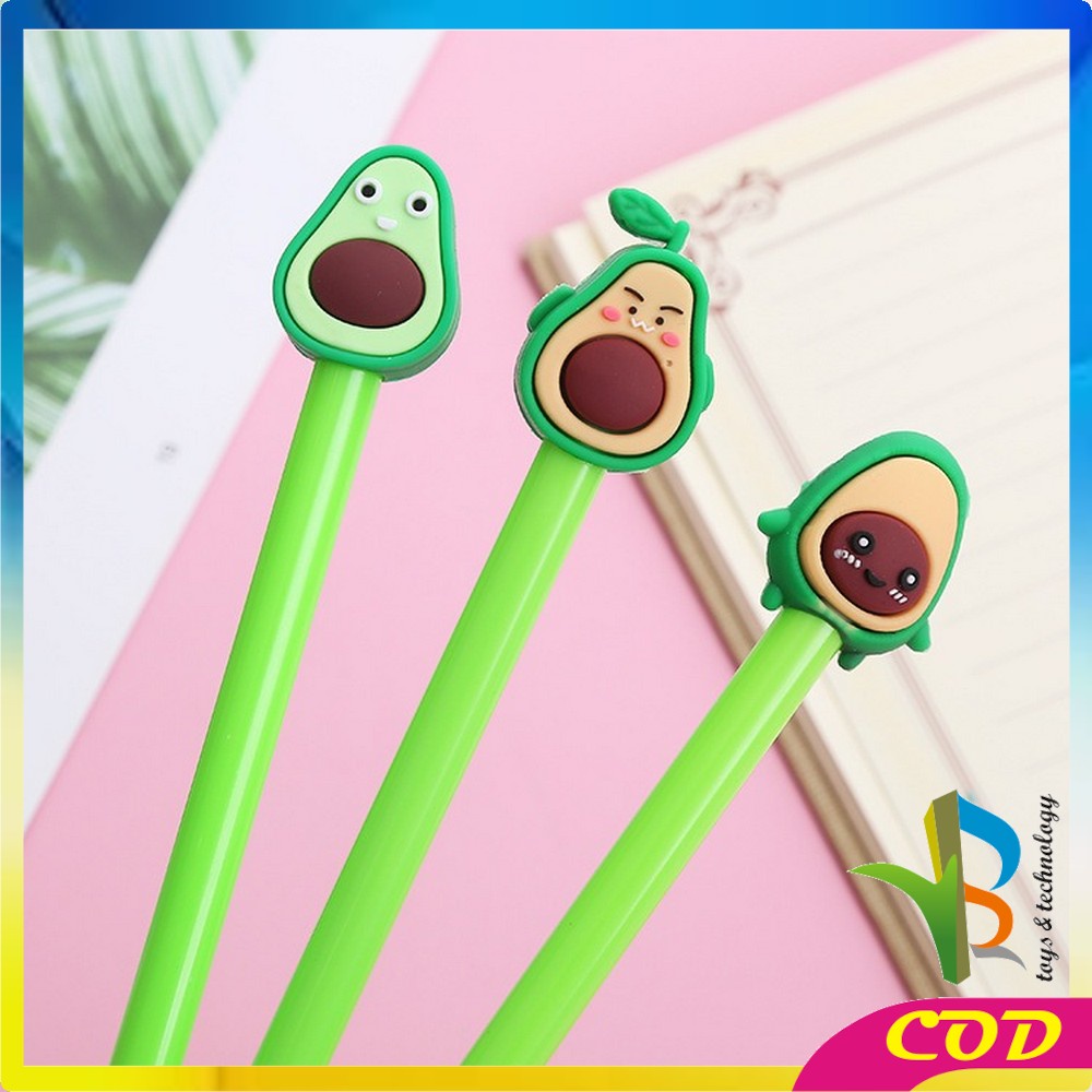 RB-A9 Pena / Pulpen Karakter Alpukat Lucu Pen Avocado Alat Tulis Stationary Murah