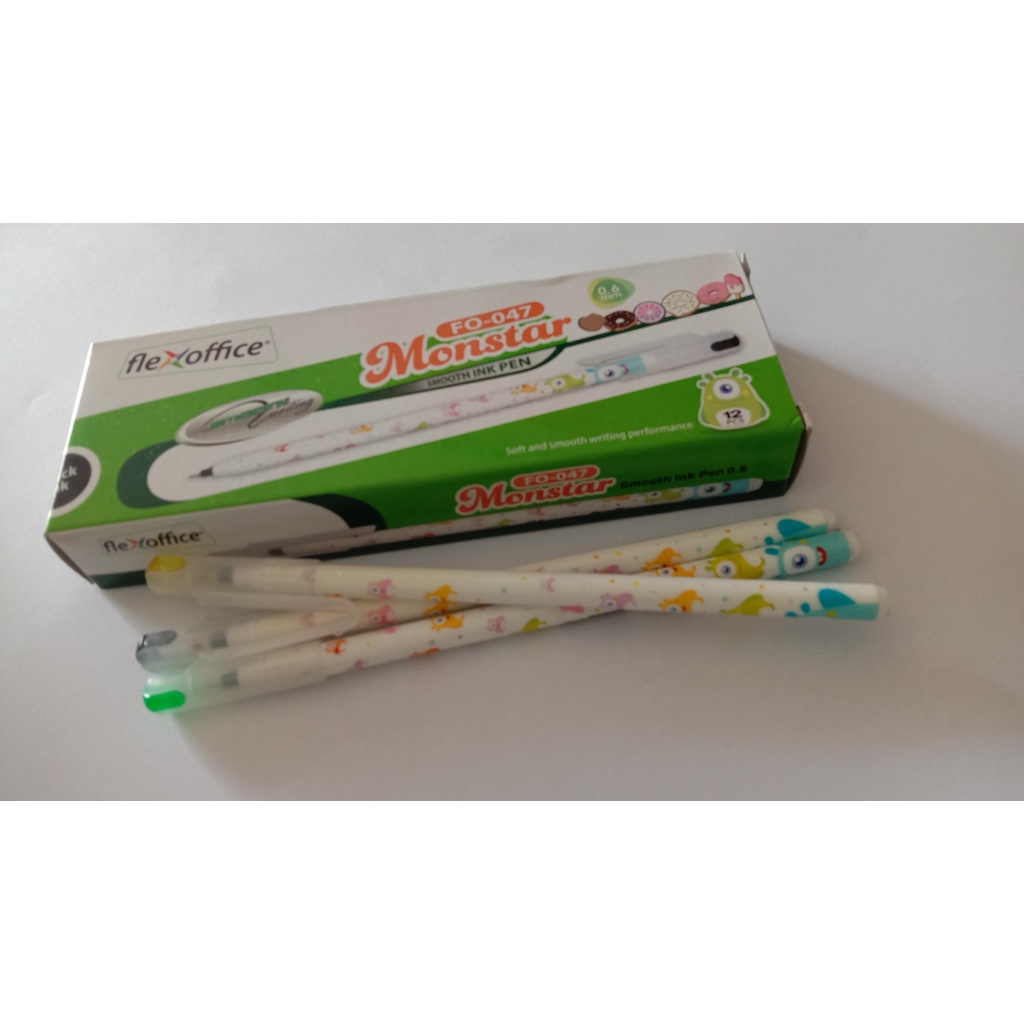 

Pulpen Flexoffice Monstar FO-047 0,6 mm 12 PCS