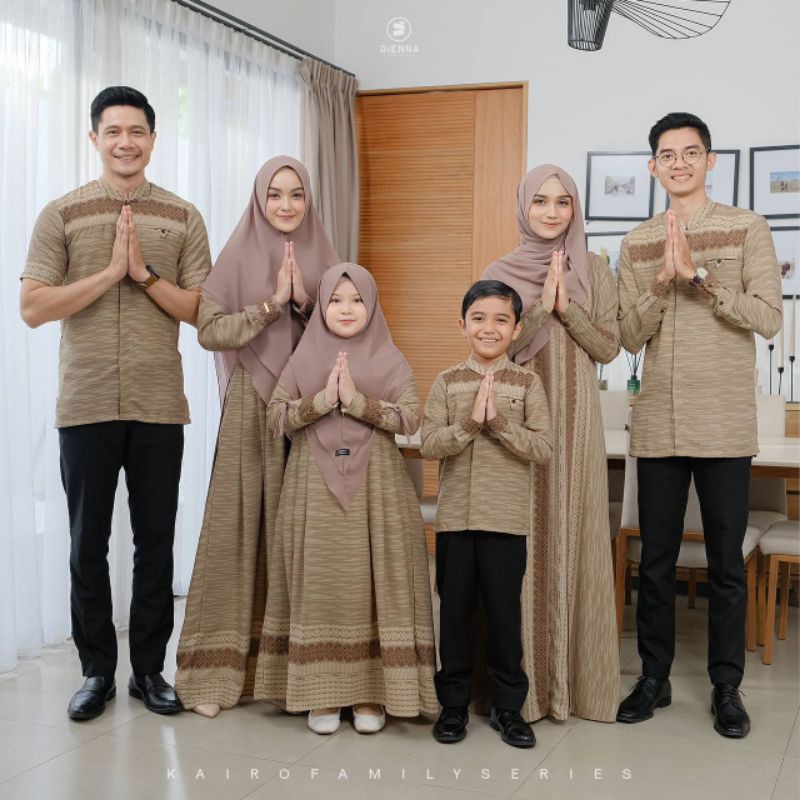 Baju Couple Keluarga Gamis Sarimbit Premium Original Dienna