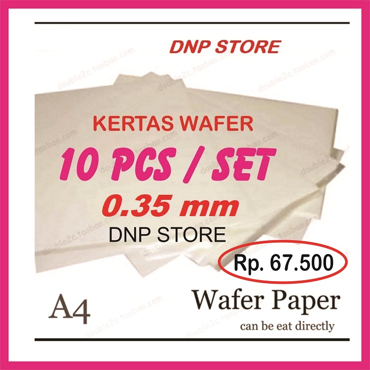 

KERTAS WAFER 10 Lbr EDIBLE WAFER PAPER 0,35 mm