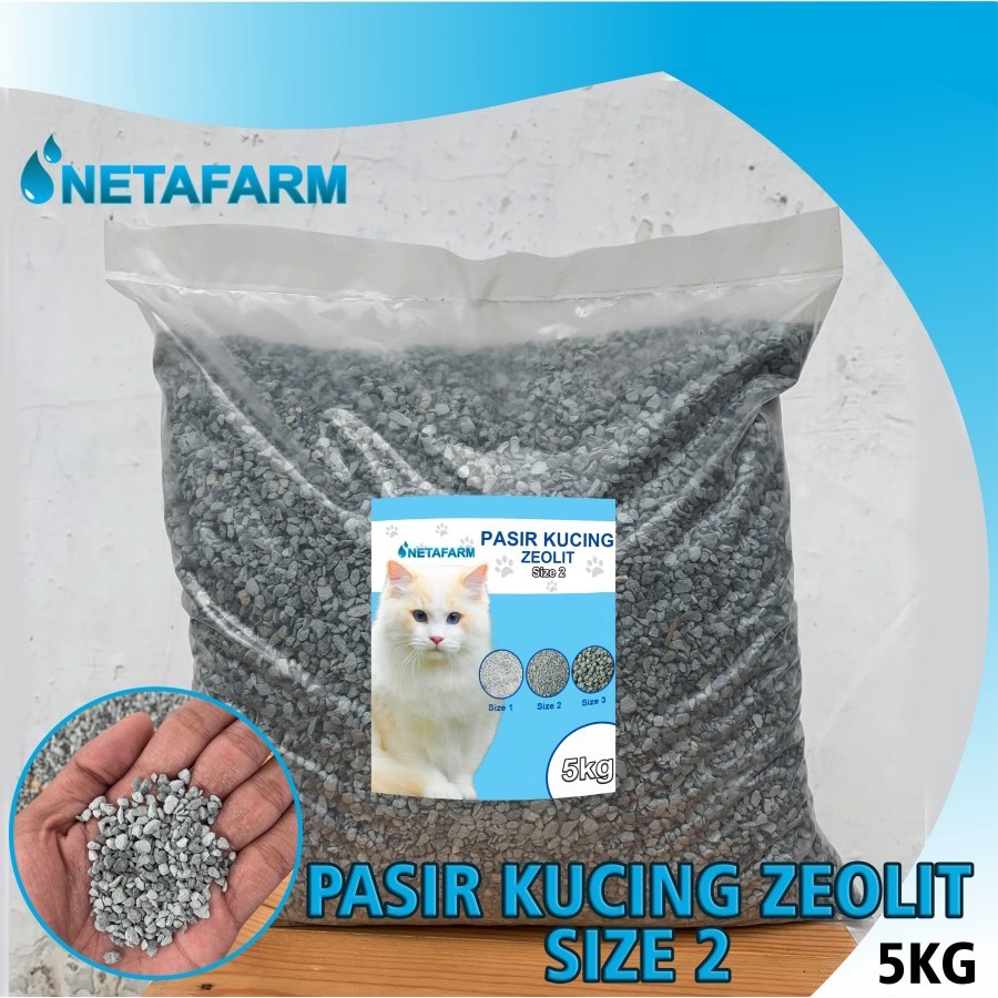 Pasir Kucing Ekonomis Zeolit Ziolit Size 2 - 5kg