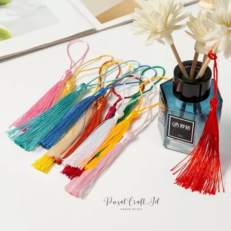 

5 Pcs Rumbai Tassel , Tasel Tasbih , Pembatas Buku Tali DIY