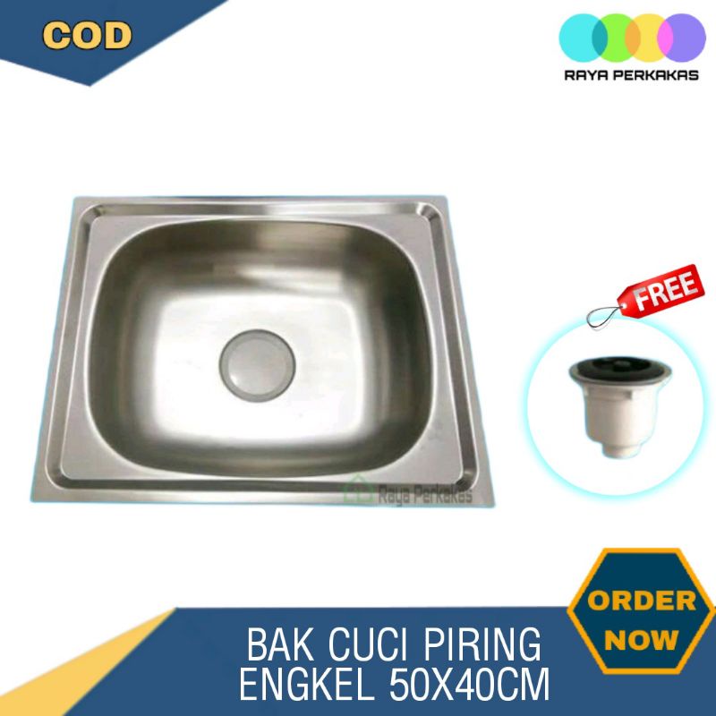 Jual Bcp Bak Cuci Piring Engkel Bowl Kitchen Sink Stainless X Cm Afur Shopee Indonesia