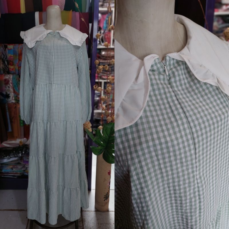 MIDI DRESS REMPEL MOTIF || Gamis Rempel Premium