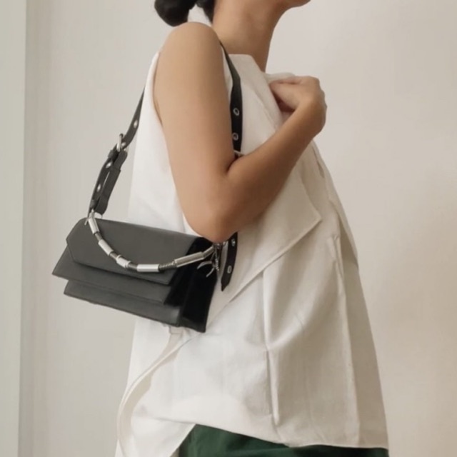 PRELOVED - SCIPAPROCK WAFER BAG IN  BLACK