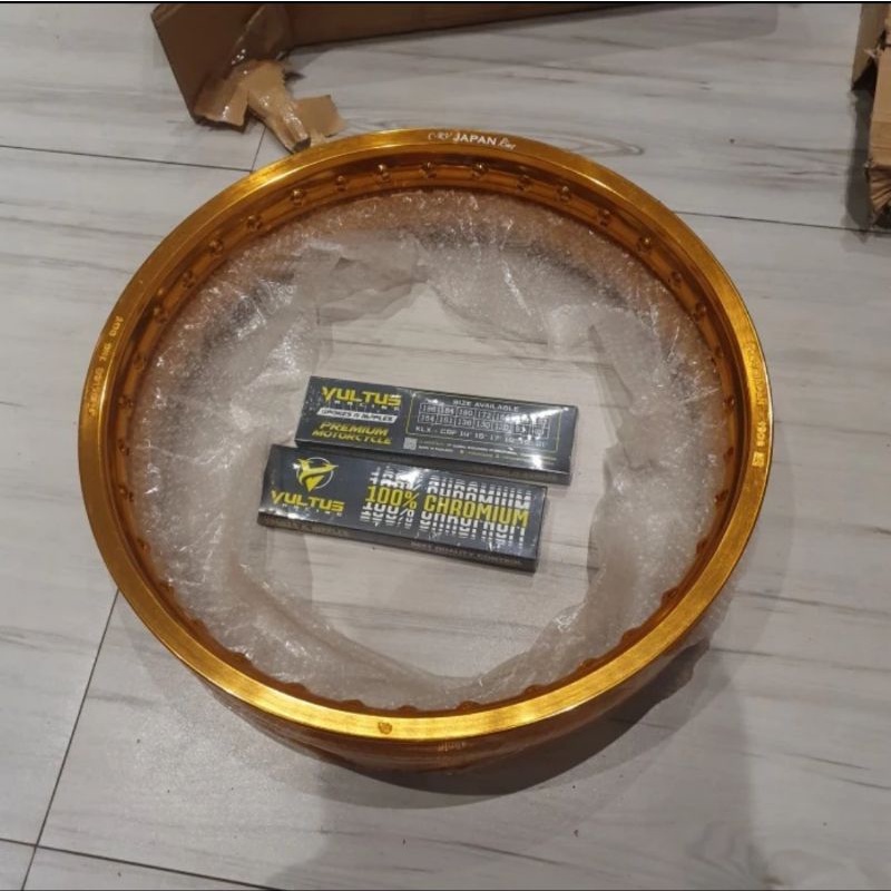 Paketan Aloy CRV Japan Original 18 x 160 Orange Kilat Set Jari Chrome Rx King