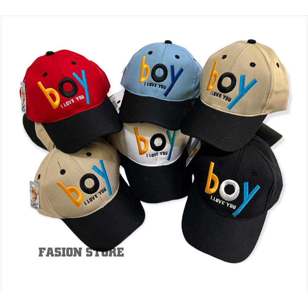 topi anak motif boy i love you terbaru topi anak laki laki dan perempuan keren model korea buat umur