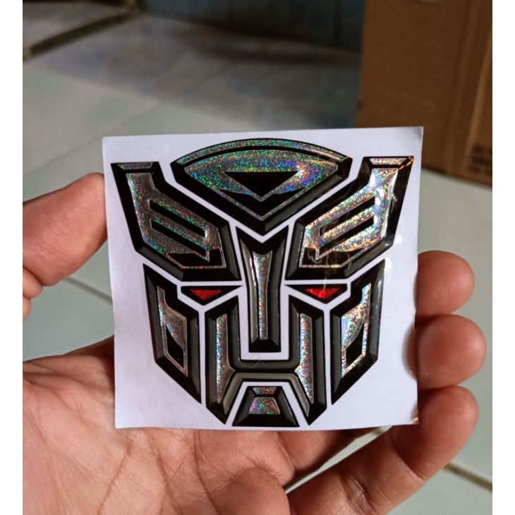 

Stiker timbul Autobot Silver