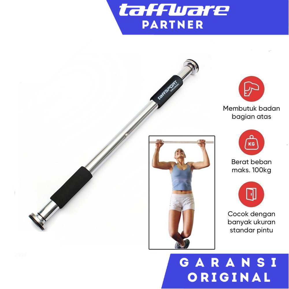 Tiang Latihan Pull Up Pintu Solid Grip 62-100cm - HW139501  TaffSPORT