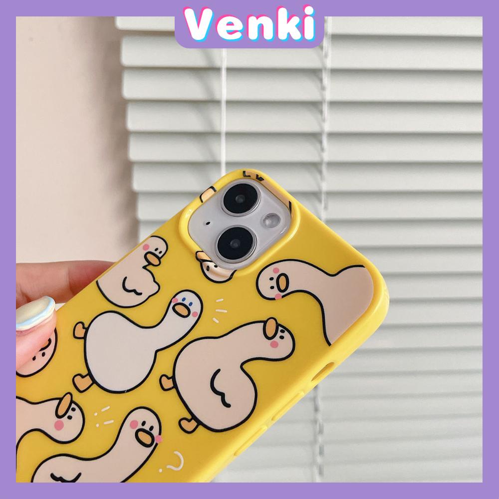 Case iPhone 14 Pro Max TPU Soft Case Cartoon Cute Duck Glossy Yellow Candy Case Camera Protection Shockproof For iPhone 14 13 12 11 Plus Pro Max 7 Plus X XR