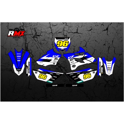 DECAL YZ 85 2015 FULLBODY (003) DEKAL STIKER BEBEK MODIF NEW 2016 2017 2018 2019 2020 2021 HITAM ABU