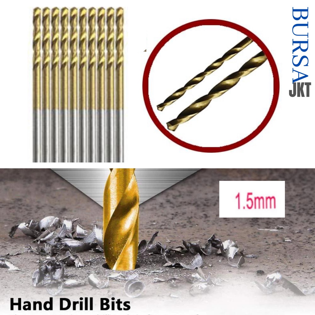 MATA BOR HSS 4241 TITANIUM COATED 1.5 MM ISI 10 PC