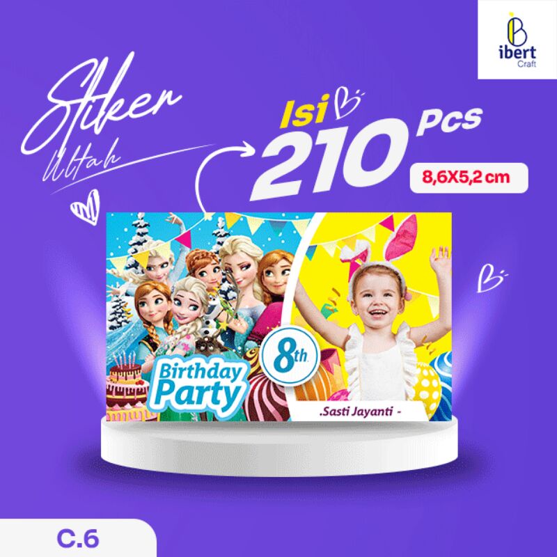 

ULTAH STIKER ( 1 PACK: ISI 210 PCS )