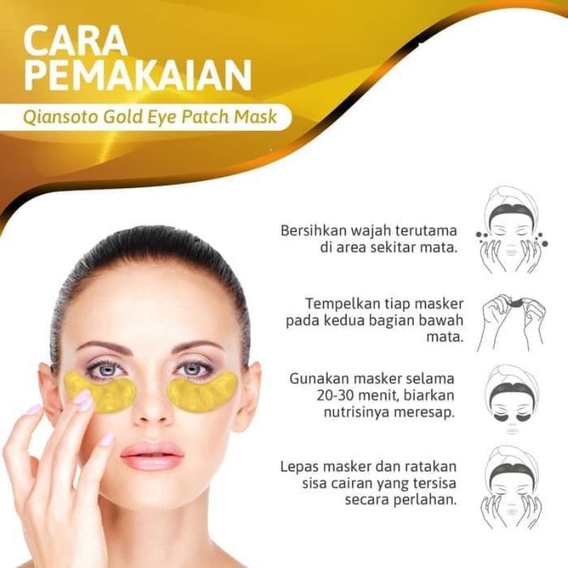 Eye Masker Masker Mata Collagen Crystal Gold Eye Bag Mask Eye Mask Gold Eye Serum Masker Wajah