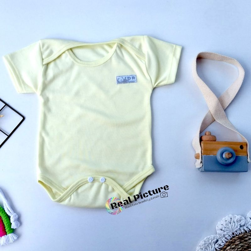 Jumper pendek bayi polos 0-3 bulan 3pcs dan 1pcs