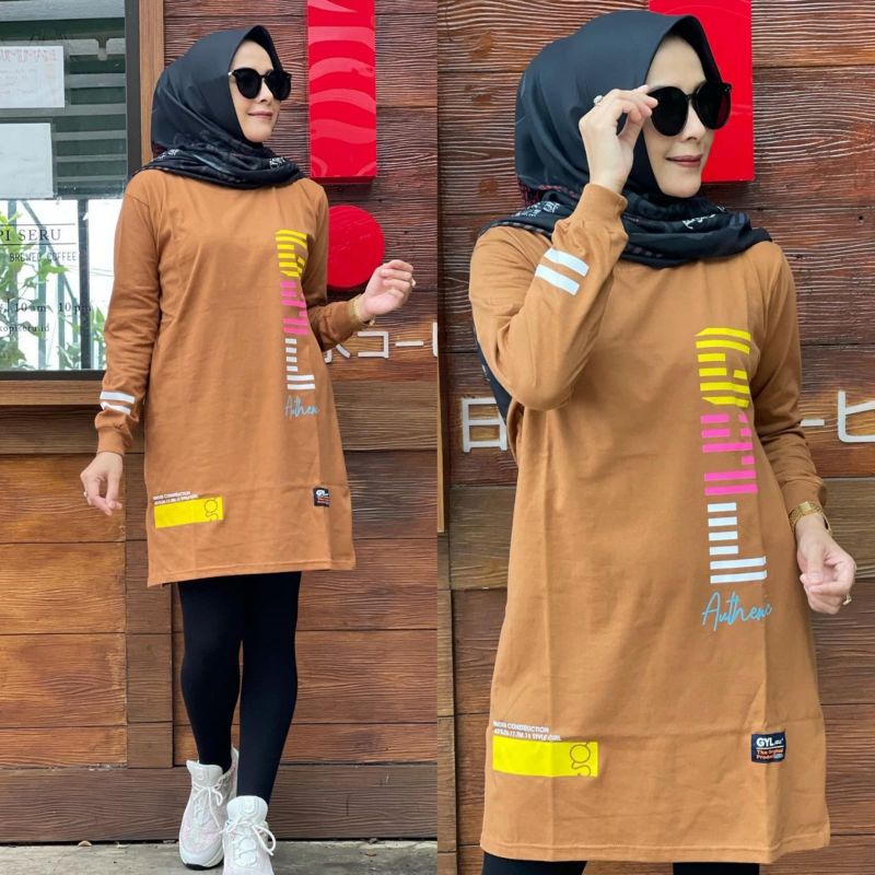 Tunik Kaos Combed // Tunik Combed Gyl Standar dan Jumbo XXL//Long Tunik Combed SS