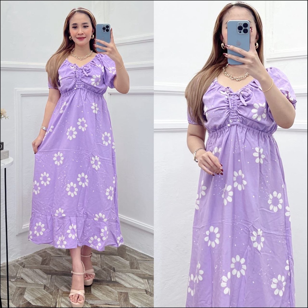 DASTER RAYON DRESS SERUT ELSA DASTER KEKINIAN VIRAL BISA COD