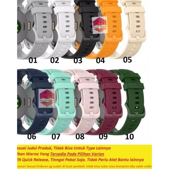 Tali Jam Tangan Strap Rubber Garmin VENU Bluat / Garmin Venu SQ Square - 01 Grey