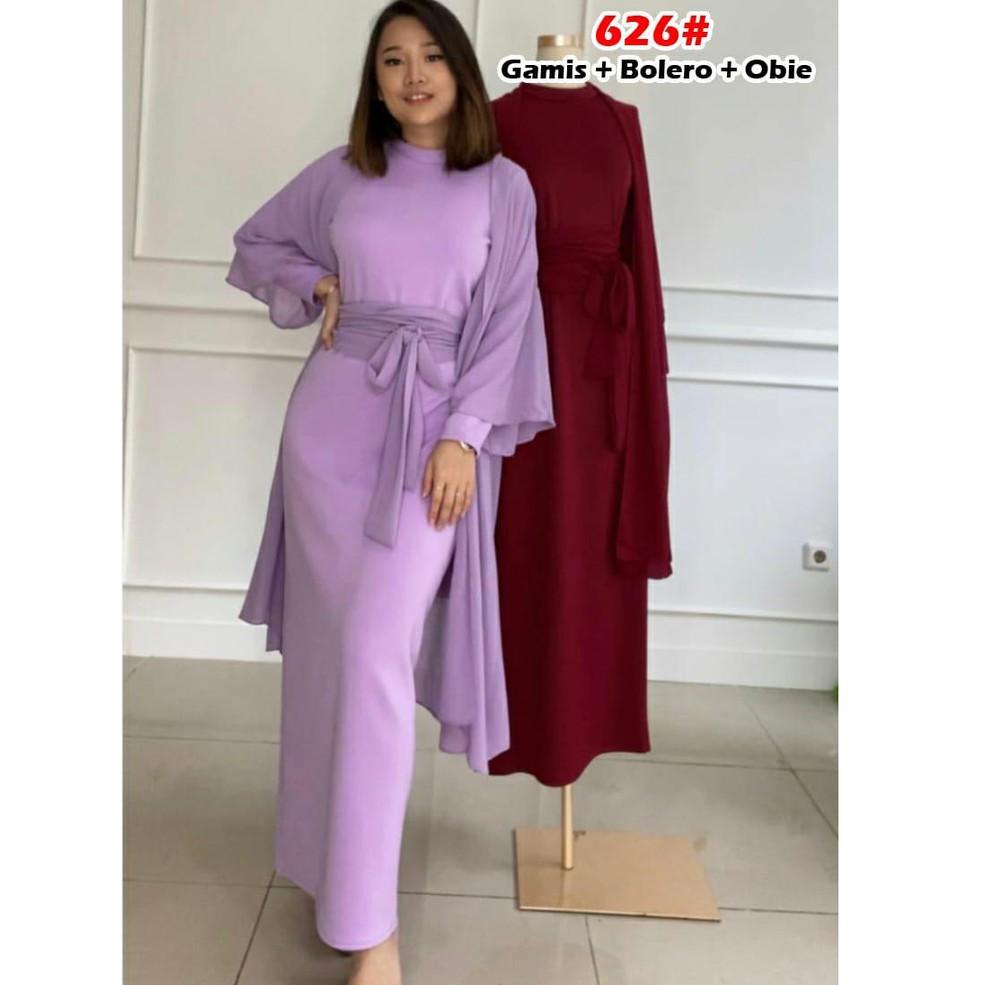 BARU 9921 626#gamis+bolero+obie/dress muslim/dress bolero/fashion muslim wanita ㆊ