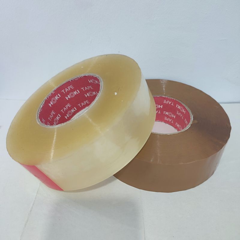 

lakban selotip isolasi tape bening coklat hoki 888 45MM x 500 Yard