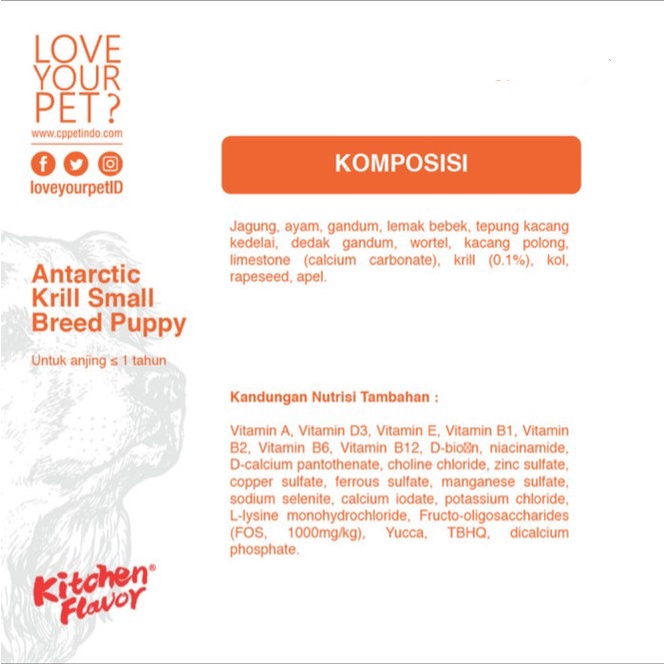 Kitchen Flavor Small Breed PUPPY Nature Gourmet Dog Food Repack 1 kg