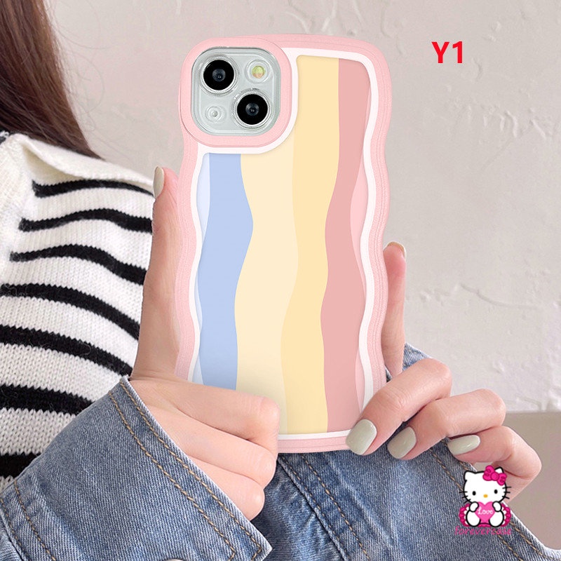 Casing TPU Samsung A52s A22 A13 A50 A50s A30s A04s A52 A51 A03s A11 A20 A30 A12 A32 A03 A33 A21s A53 A30 A20s A23S A02s Motif Gelombang Pelangi