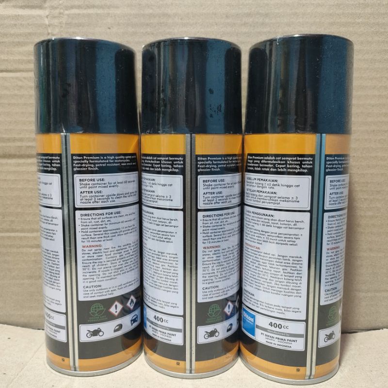Pilok Cat Diton Premium Paket Lengkap 3 Kaleng Blue Eyes XP9403 Xirallic Xiralic Biru Black 9109 Clear Gloss 9128 400cc Pilok Paketan Cat Semprot Special Spray Paint