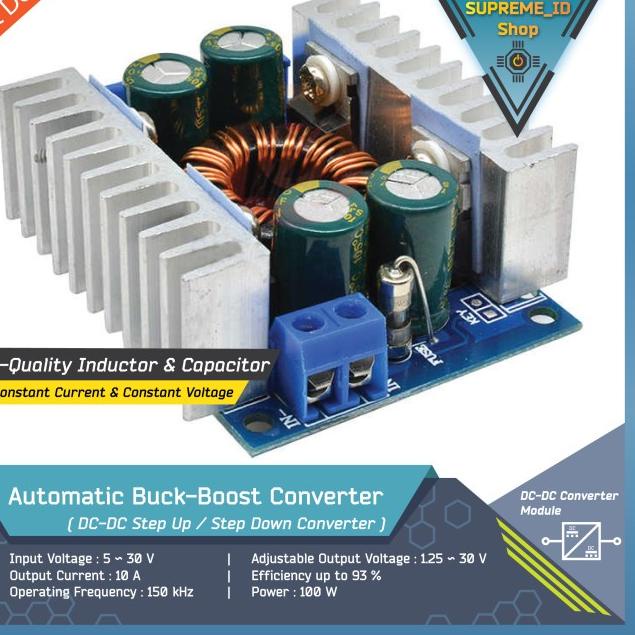 Automatic DC-DC Buck-Boost Converter + Constant Current | 10A 100W