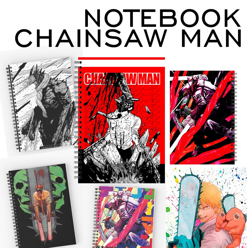 

Notebook Chainsaw Man Anime Spiral Notebook Pochita Denji Power