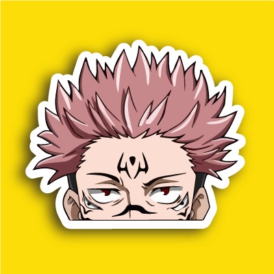 Stiker Anime Yuji Itadori Sukuna's Vessek Murah Stiker Anime Stiker helem Stiker HP Laptop