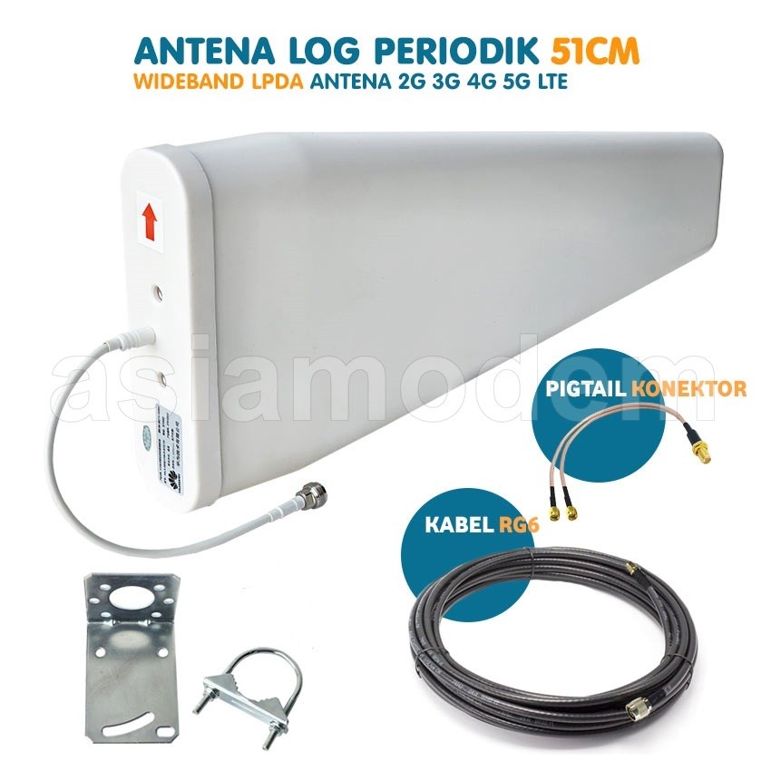 Whiskeria_ Antena Log Periodik Untuk Modem Huawei B312, Orbit Star2, Orbit Pro, Orbit Pro 3, Orbit