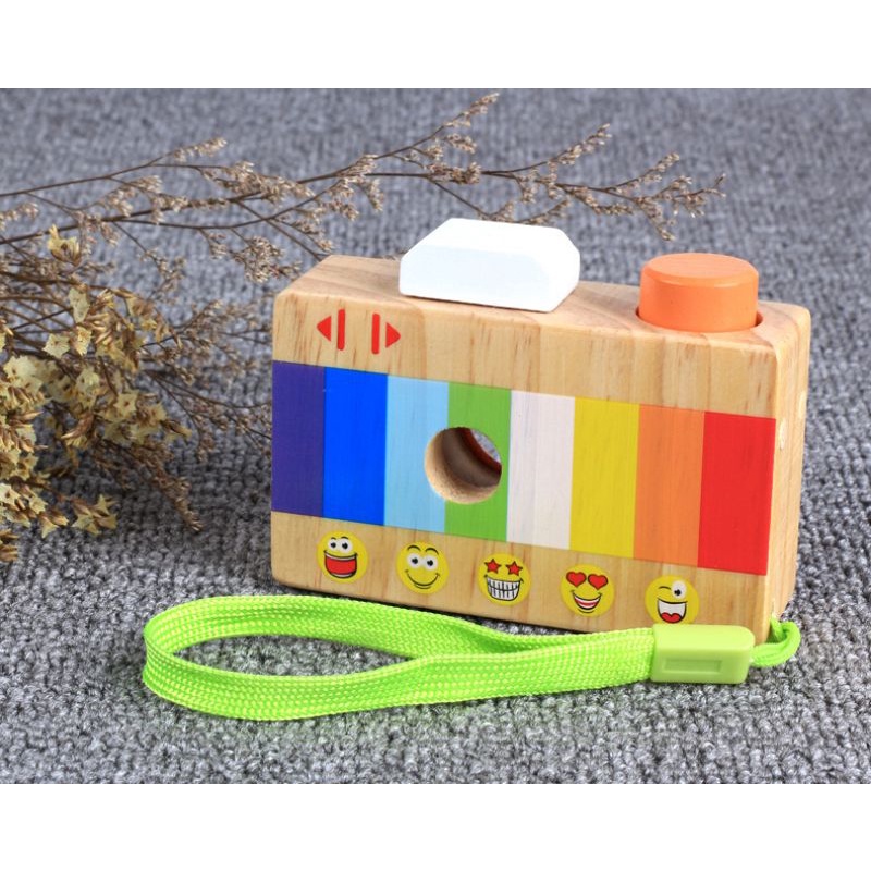 rainbow wooden camera toys / mainan kamera anak