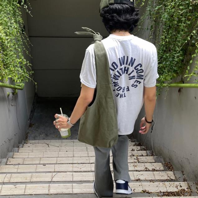 Tsuno Bag / Tas Kanvas - Canvas Sling Bag / Shoulder Bag - Carhatt Brown, Small