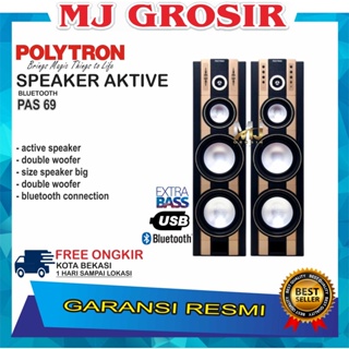 POLYTRON SPEAKER AUDIO PAS 69 PAS69 SUPER BASS XBR USB BLUETOOTH