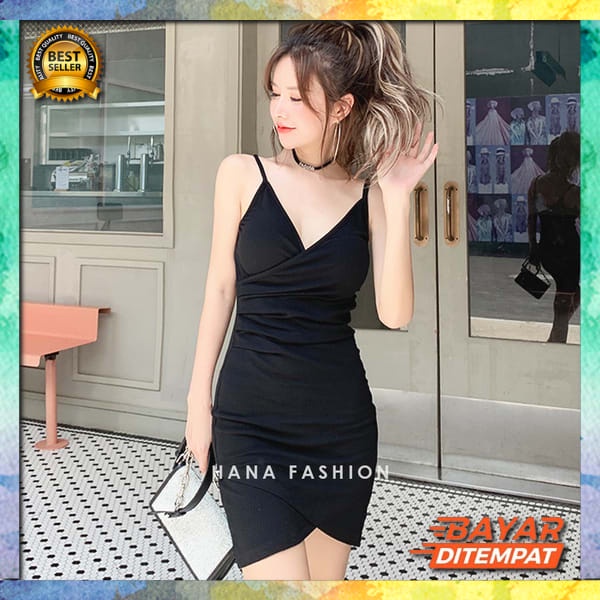 Ghaun Wnita Tanpa Lengan Dress Mhini Import Deres Cewe Korea Style Mini Dres Wanita Elegan Bj Dris L