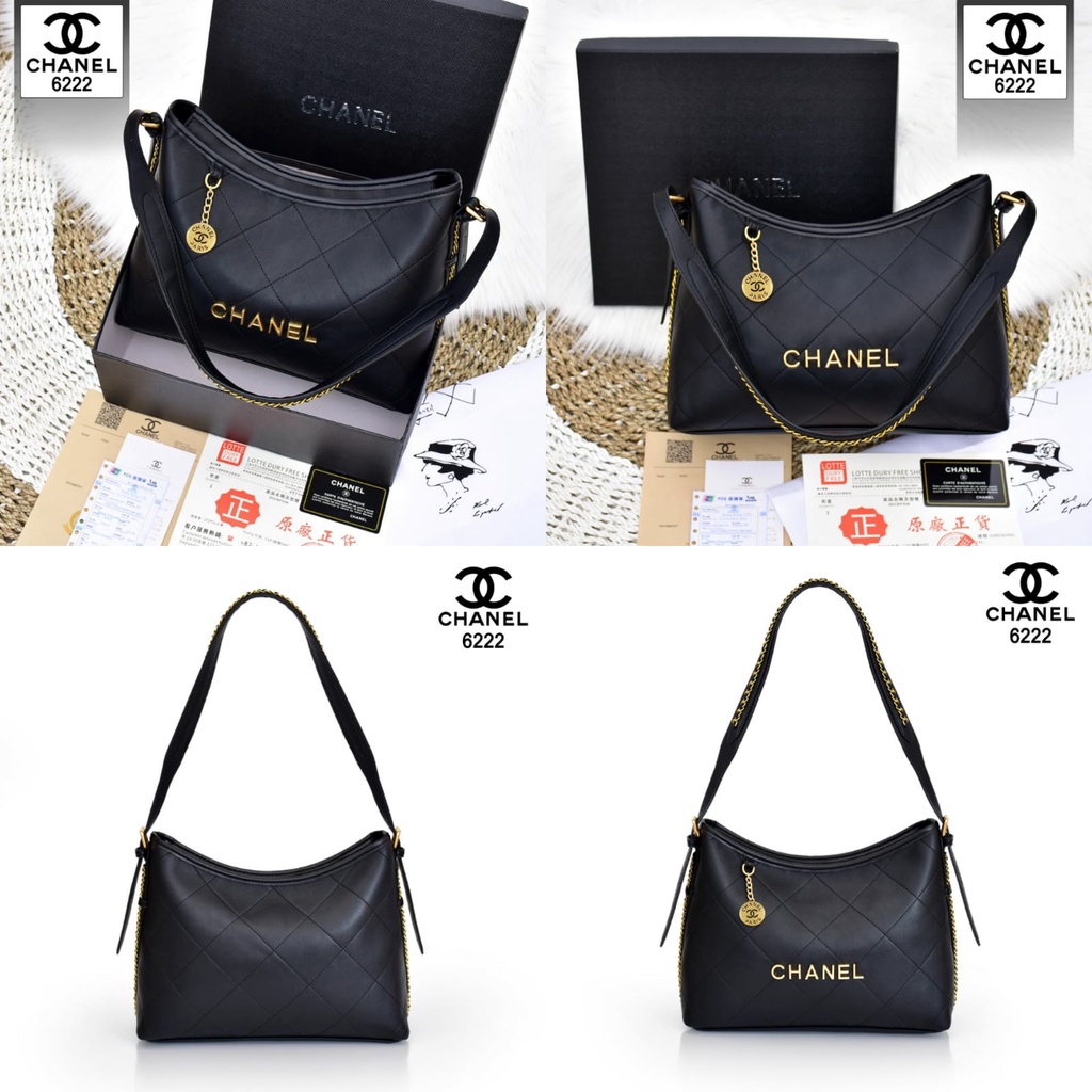 TAS WANITA BATAM IMPORT CHANEL HOBO BAG 6222 KWALITAS PLATINUM LIKE ORI