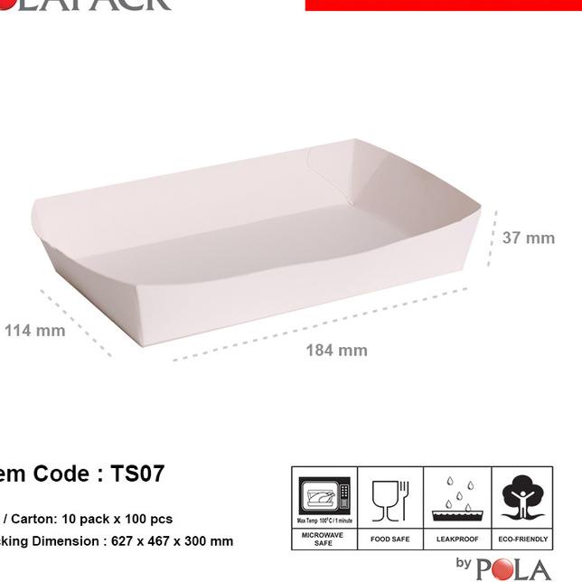 

paper tray murah/ piring kertas murah LARGE ( TS07 ) 100 pcs