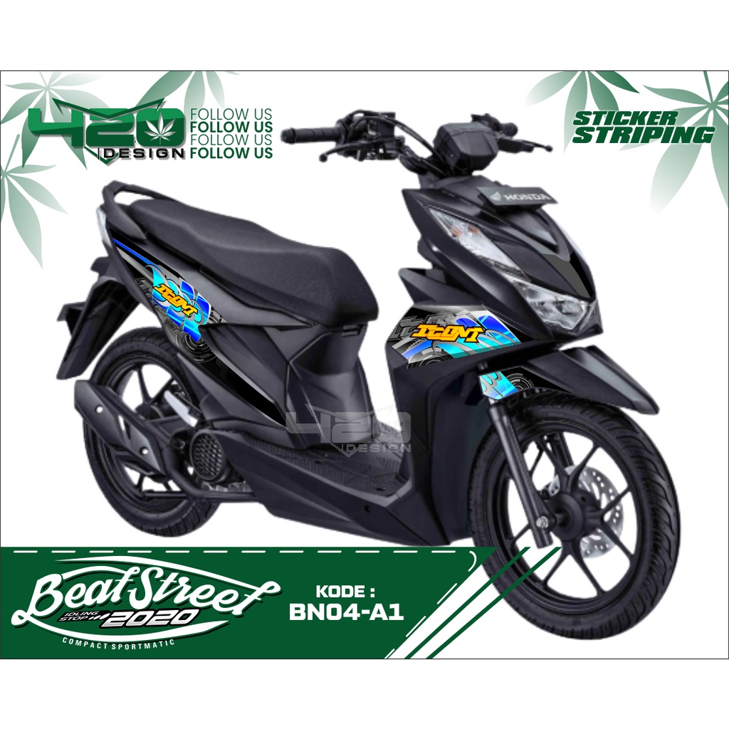 Striping Beat New Street Icon 2022 Sticker Beat Street - Decal Striping Motor Beat Street New - BN