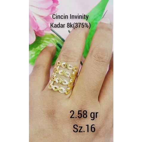 Cincin infinity fashion dubai kadar 375 8k