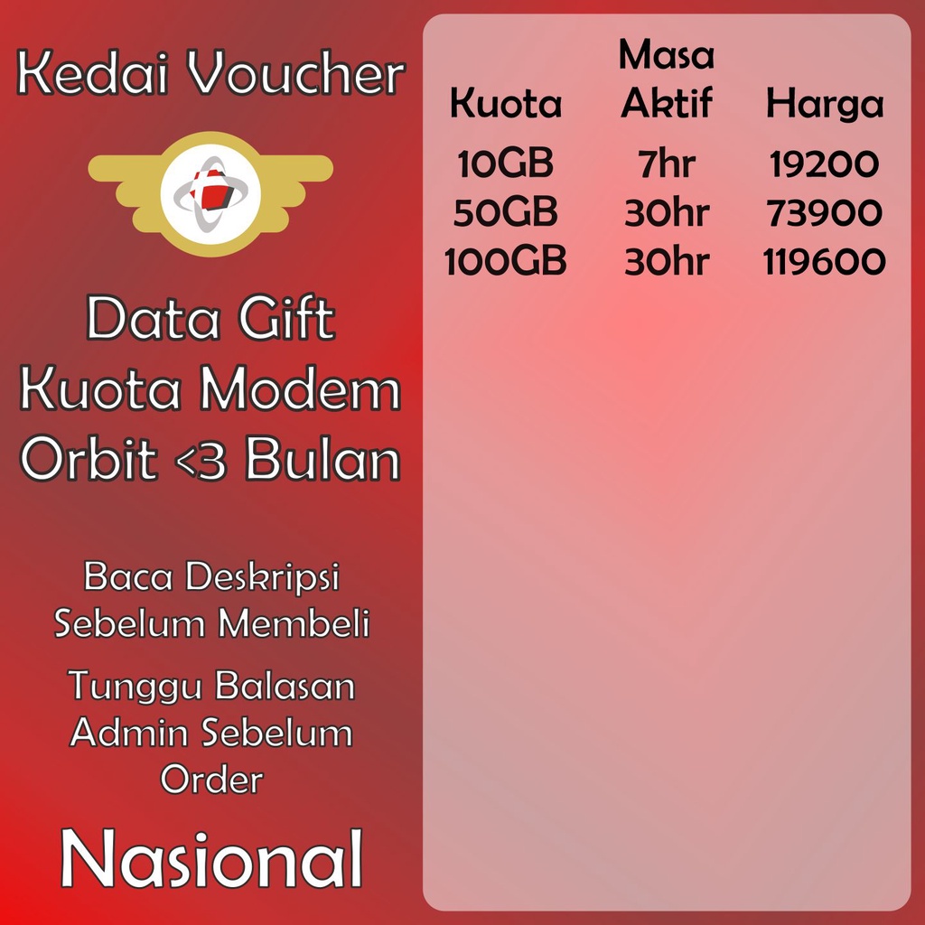 Paket Data Telkomsel Orbit | Kuota Data Telkomsel Orbit | Kuota Orbit Murah | Data Orbit Murah
