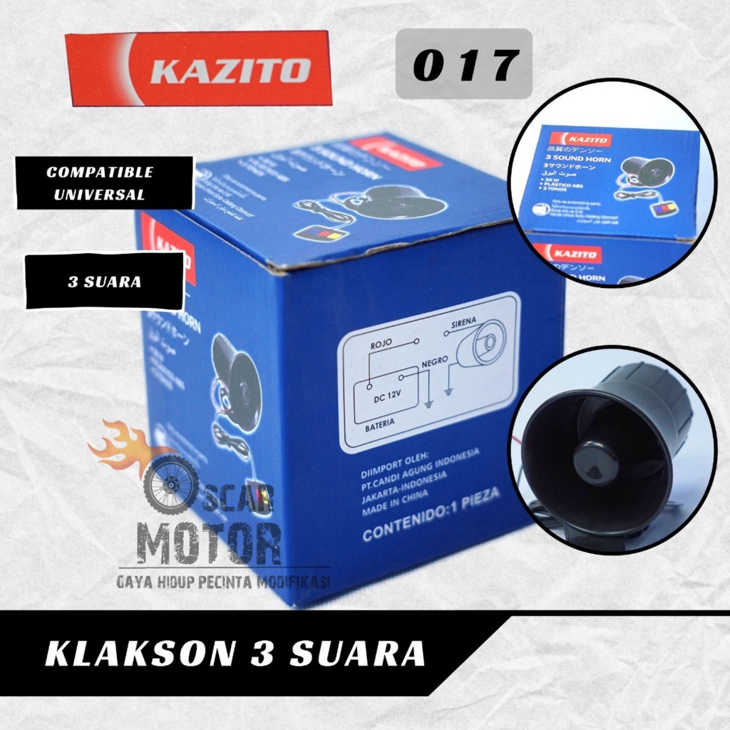 KLAKSON KAZITO TOA SIRINE 3 SUARA DASENG KLAKSON PATWAL POLISI TOURING MOTOR UNIVERSAL   By Mega_Racing