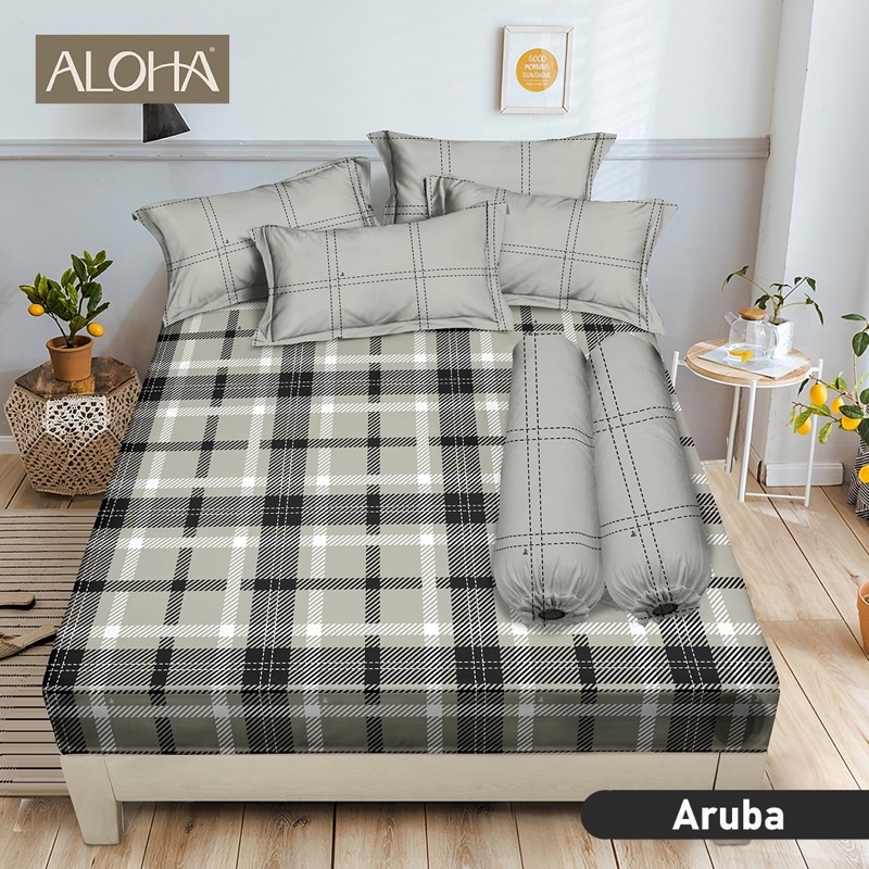(BISA COD)SPREI INTERNAL ALOHA UK 180*200 CM DIJAMIN TIDAK LUNTUR