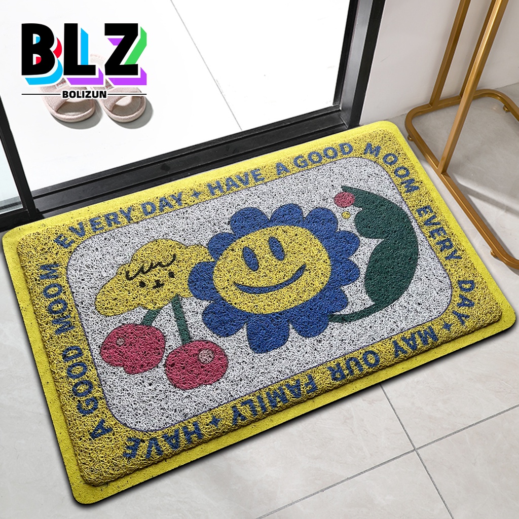 Bolizun Keset mie bihun  Anti Slip Printed Desain Permadani 40x60cm /keset pvc depan pintu rumah