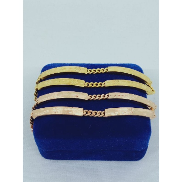 gelang perak asli silver 925 lapis emas/gelang tangan rantai penang ukir/asli silver/fashion wanita terbaru