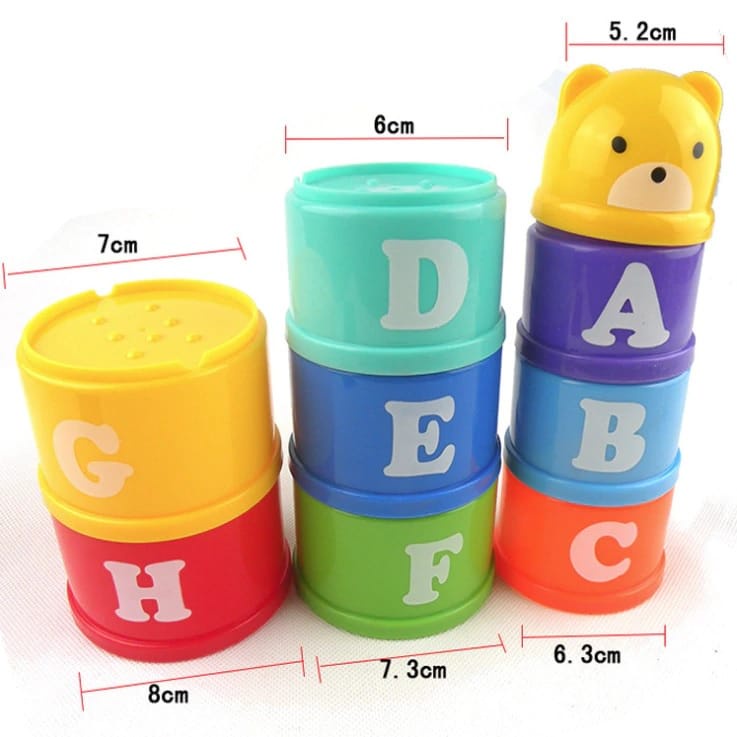 WE Mainan Anak Stacking Cup / Mainan Susun Gelas Warna Warni Toys / Mainan Edukasi Anak