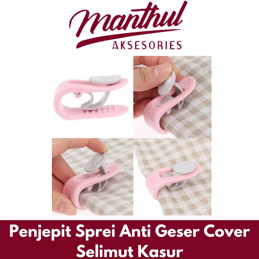 Penjepit Sprei Anti Geser Cover Selimut Kasur Sheet Grippers Klip Kain