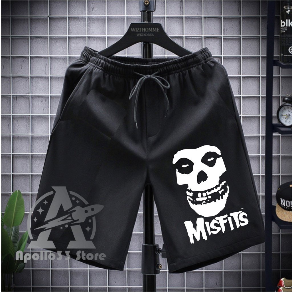 CELANA BAND MISFITS Celana Pendek Pria Distro Celana Pendek Branded Celana Pendek Pria Premium