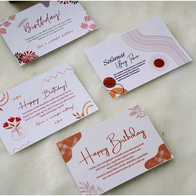 [Bisa Intant] Greeting Card Kartu Ucapan Happy Birthday | Wedding | Sempro | Welcome Baby