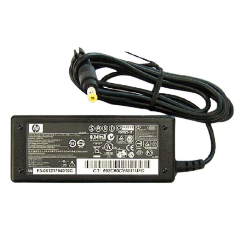 Adaptor/Charger HP Pavilion Compaq Presario V3000 V3700 Dv2000 18.5 3.5a Dc1.7 COLOKAN KUNING ORIGINAL