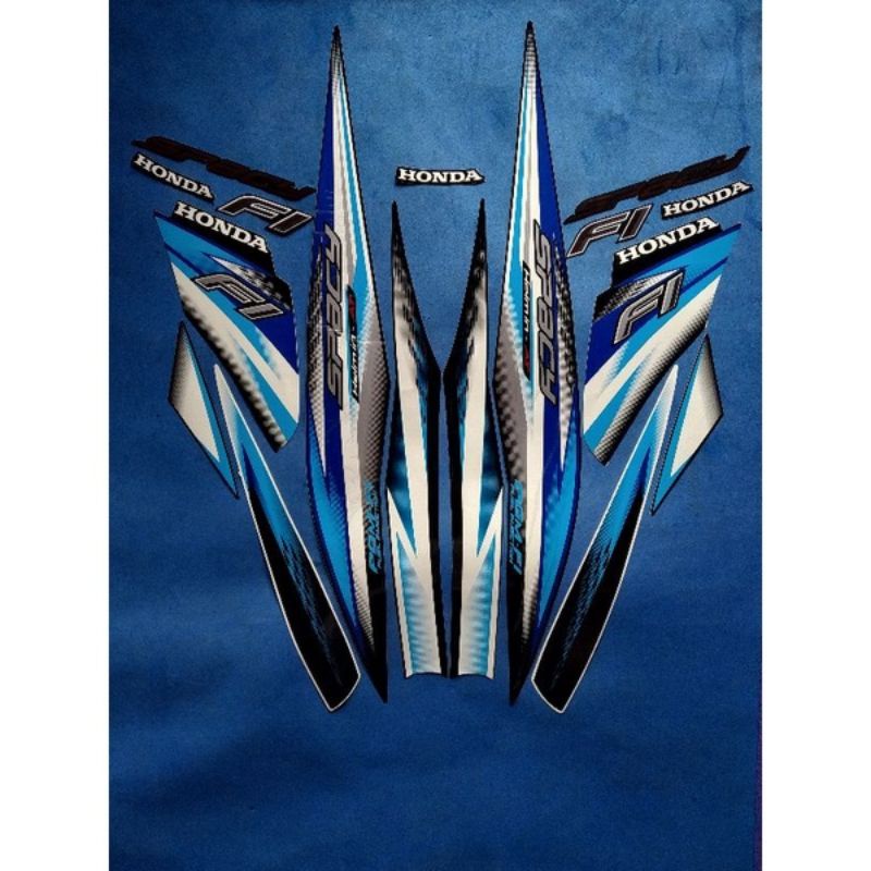 sticker list body honda spacy fi 2013 biru